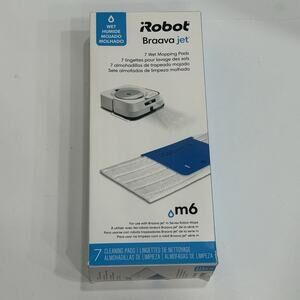 Pack Of 7 iRobot 4632824 White Braava Jet M6 Replacement Wet Mopping Pads